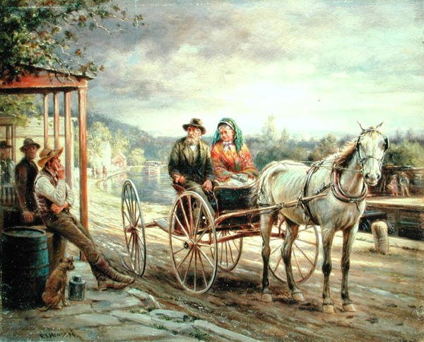 Später Nachmittag, Port Ben, Ulster County von Edward Lamson Henry