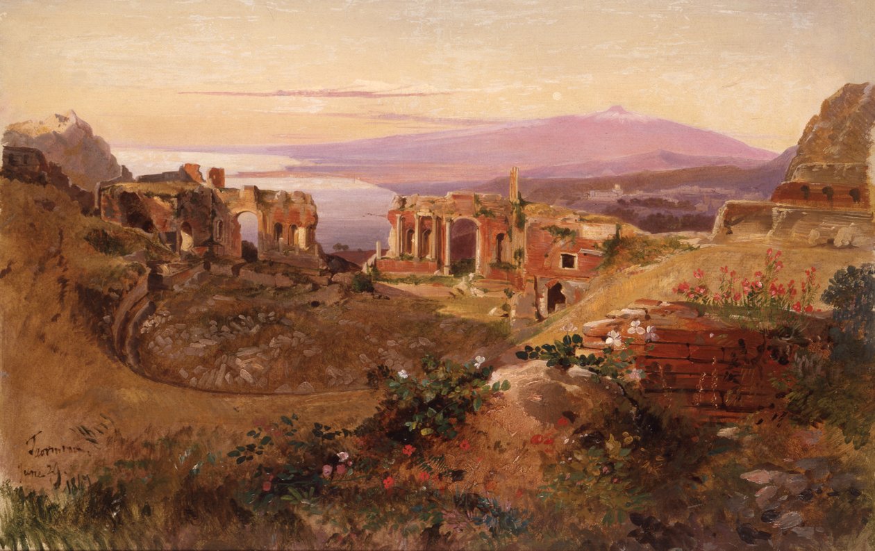 Ein Blick auf Taormina, Sizilien von Edward Lear
