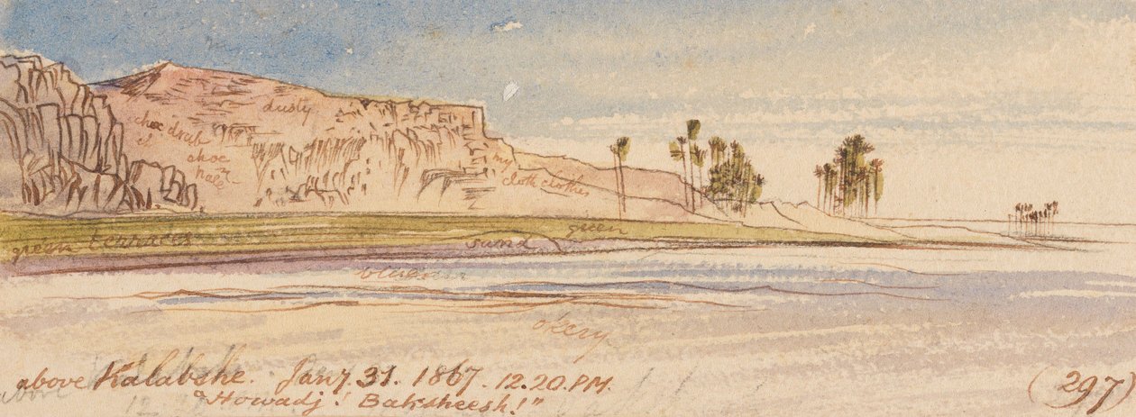 Über Kalabashe; 12:20 Uhr, 31. Jan. 1867 von Edward Lear