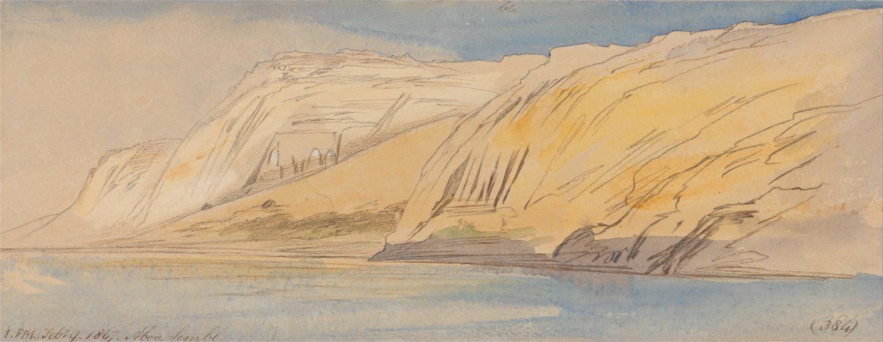 Abu Simbel, 13:00 Uhr, 9. Februar 1867 (384) von Edward Lear