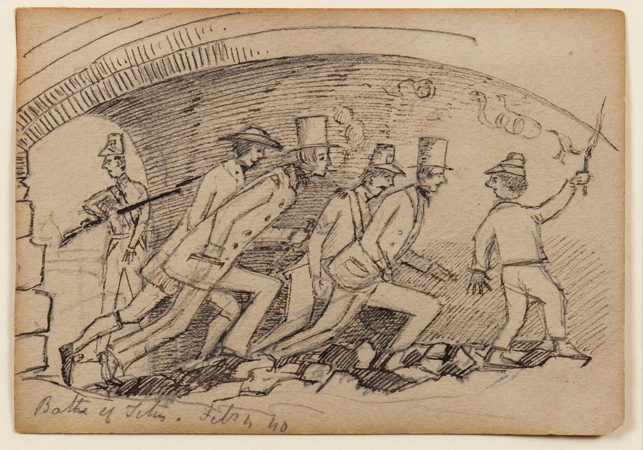 Bäder des Titus, 1840 von Edward Lear