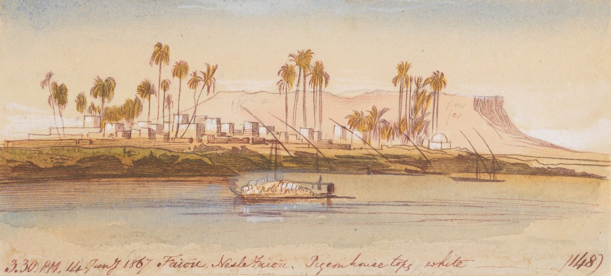 Faiou Nesle Faiou; 15:30 Uhr, 14. Jan. 1867 von Edward Lear