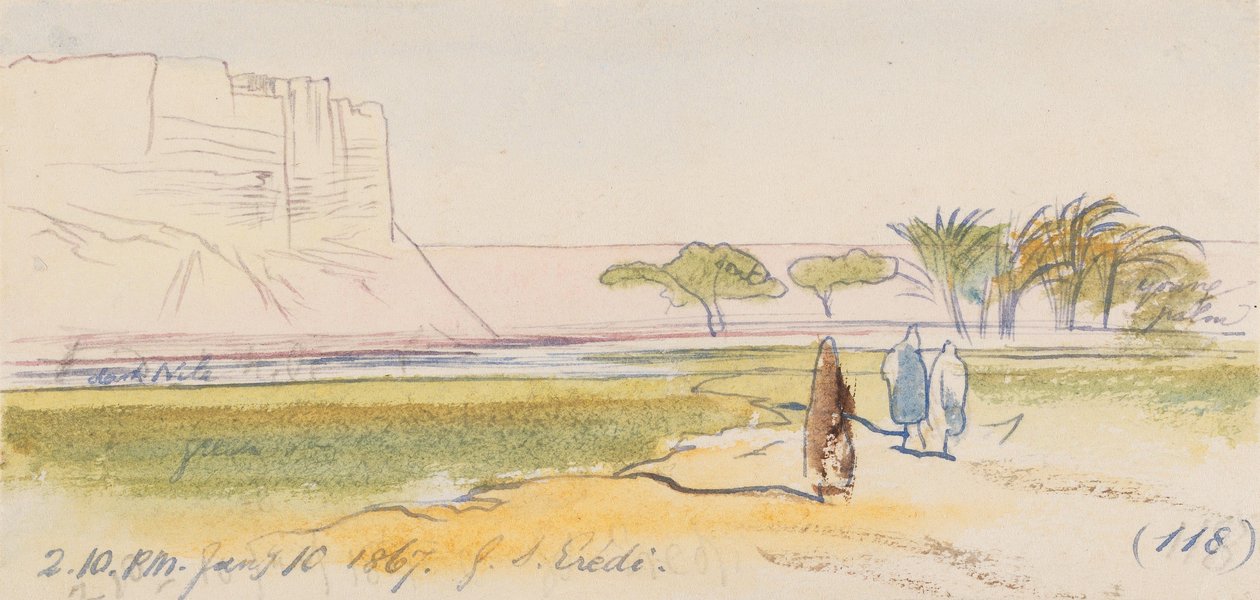 Gebel S. Eredi; 14:10 Uhr, 10. Januar 1867 von Edward Lear