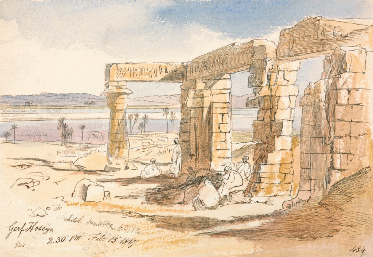 Gerf Hoseyn, 14:30 Uhr, 15. Februar 1867 von Edward Lear