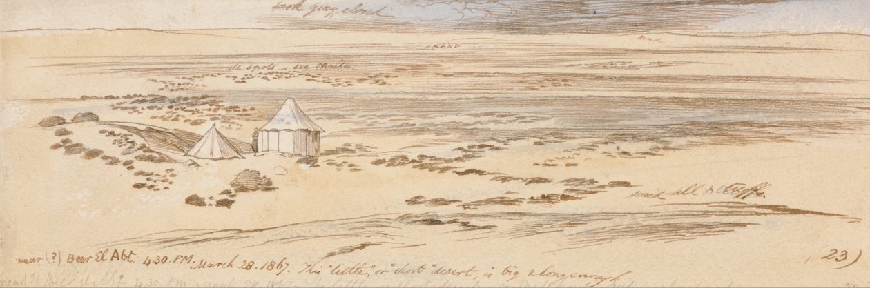 In der Nähe von Beer El Abt, 16:30 Uhr, 28. März 1867 von Edward Lear