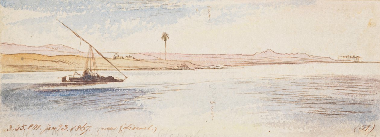 In der Nähe von Colosaneh; 15:45 Uhr, 3. Jan. 1867 (51) von Edward Lear