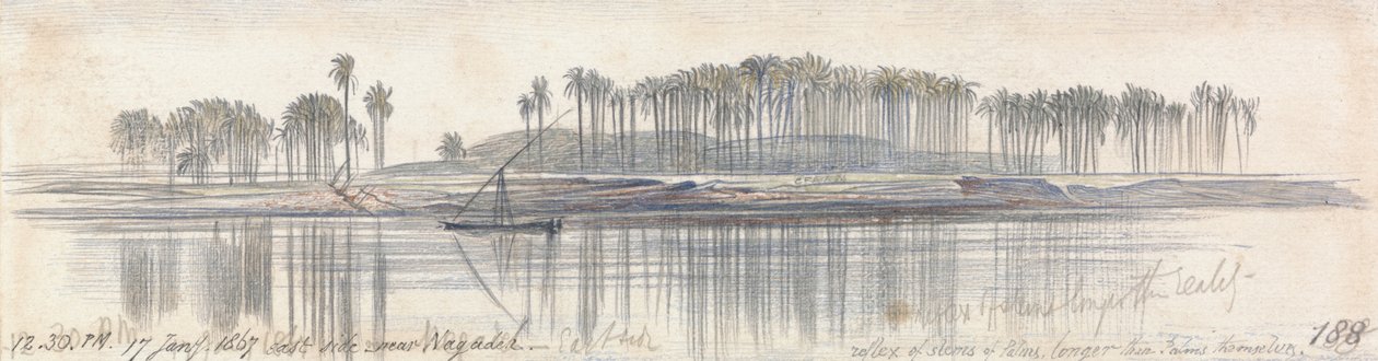 In der Nähe von Negadeh, 17. Januar 1867, 12:30 Uhr von Edward Lear