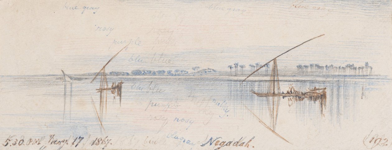 Negadah; 17:30 Uhr, 17. Jan. 1867 von Edward Lear