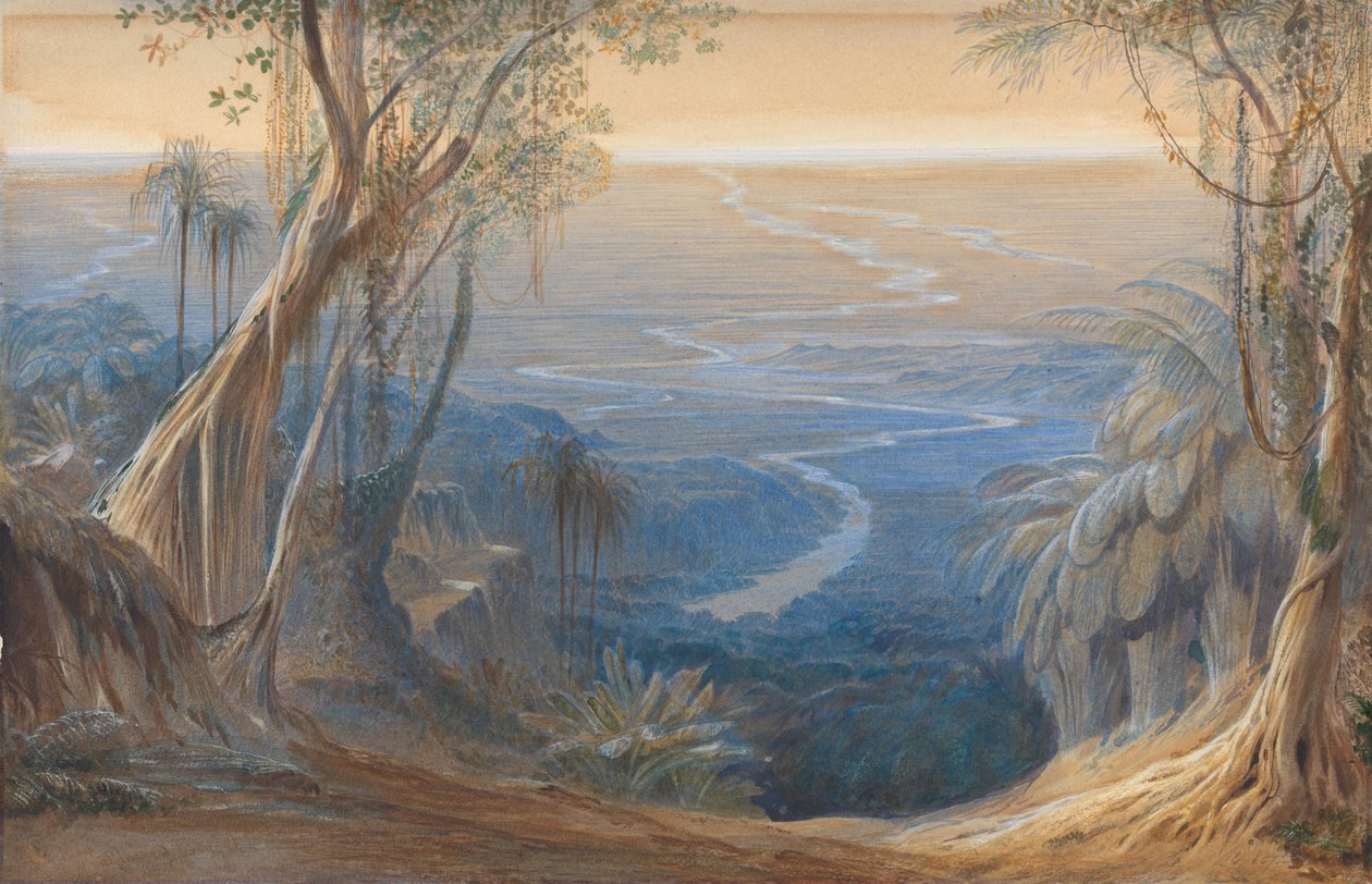 Ebenen von Bengalen, von oberhalb Siligoree von Edward Lear