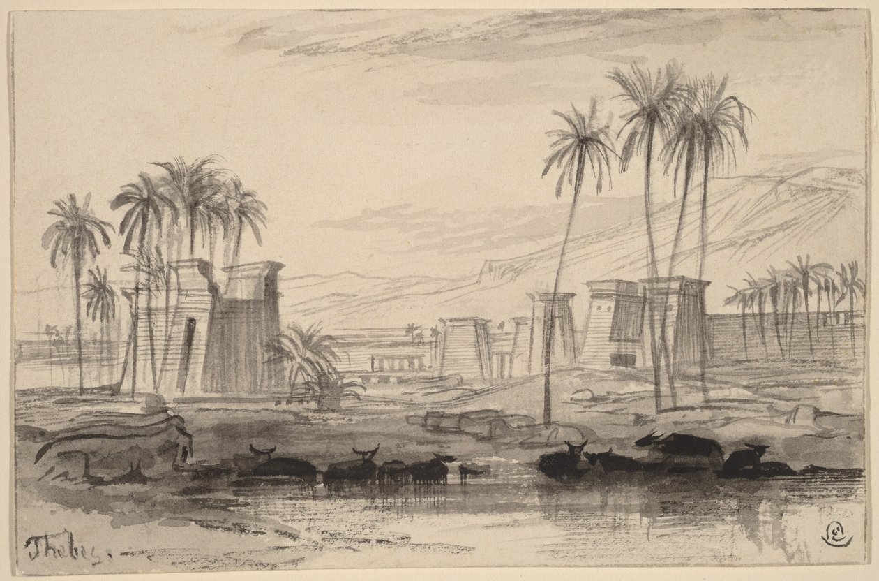Theben von Edward Lear