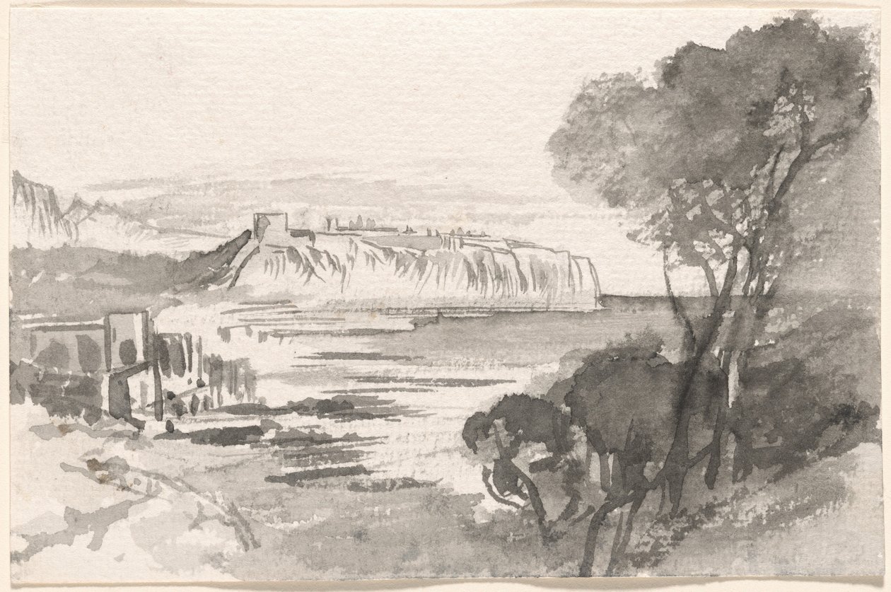 Blick über eine Bucht Monaco, 1884-1885 von Edward Lear