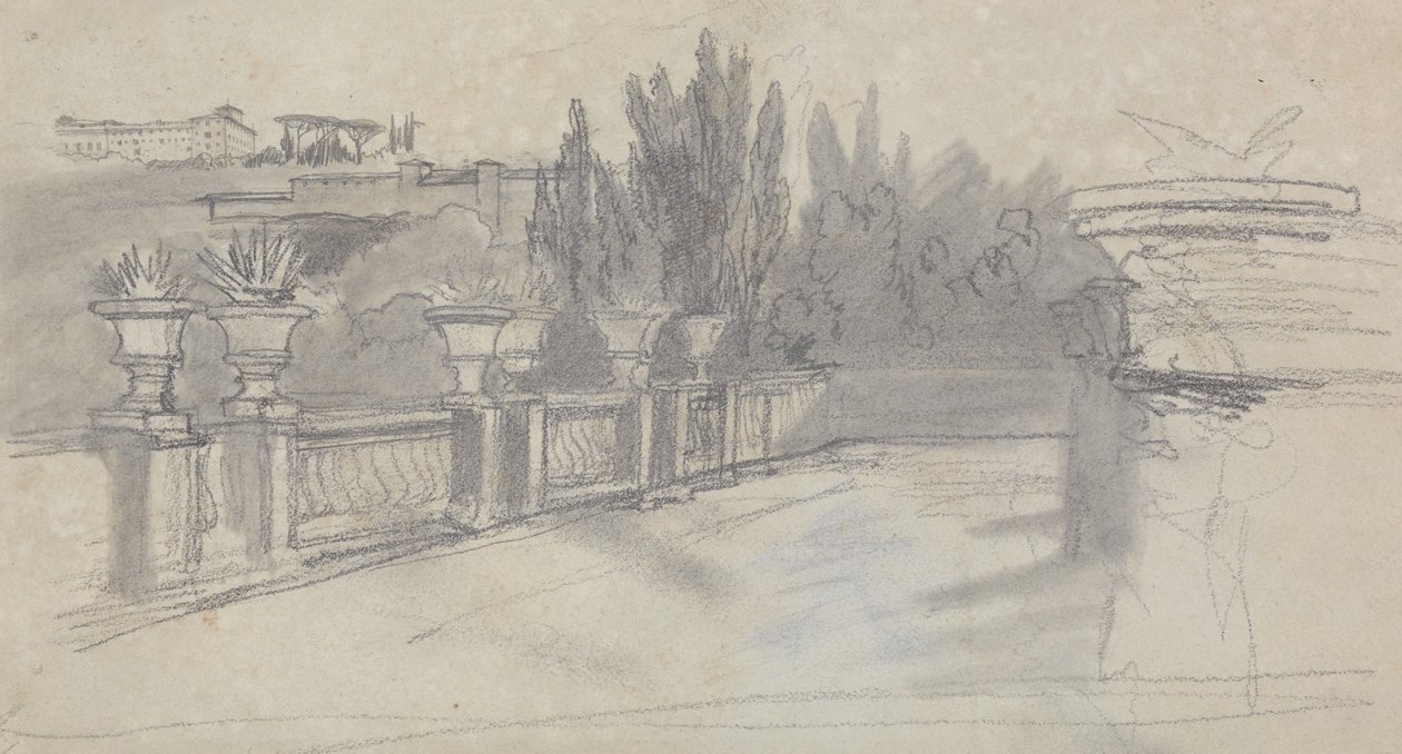 Villa Torlonia, ehemals Villa Conti, Frascati von Edward Lear
