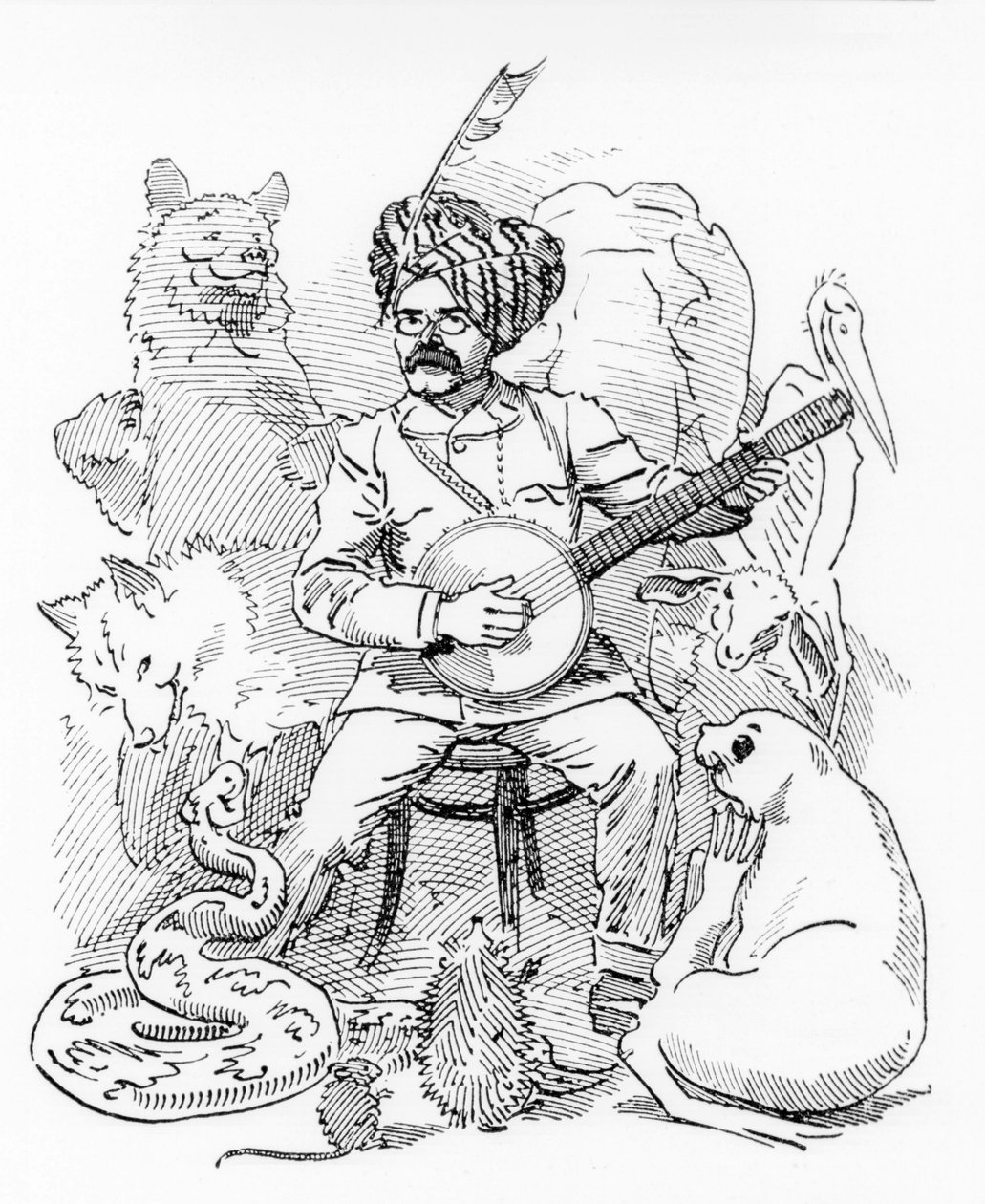 Illustration für Sambourne-Karikatur aus Punch, Rudyard Kipling von Edward Linley Sambourne