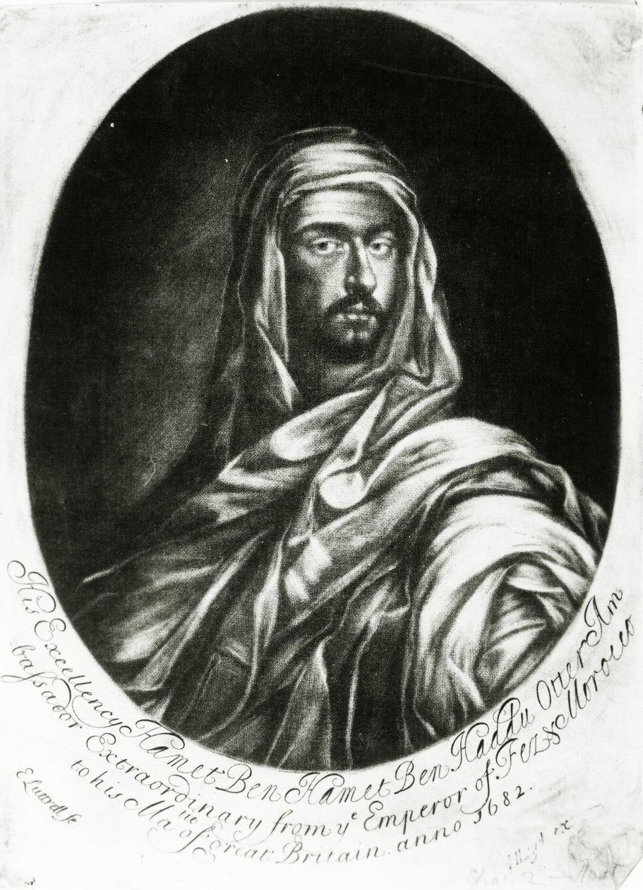 Seine Exzellenz Hamet Ben Hamet Ben Haddu Otter, veröffentlicht von John Lloyd, 1682 von Edward Luttrell