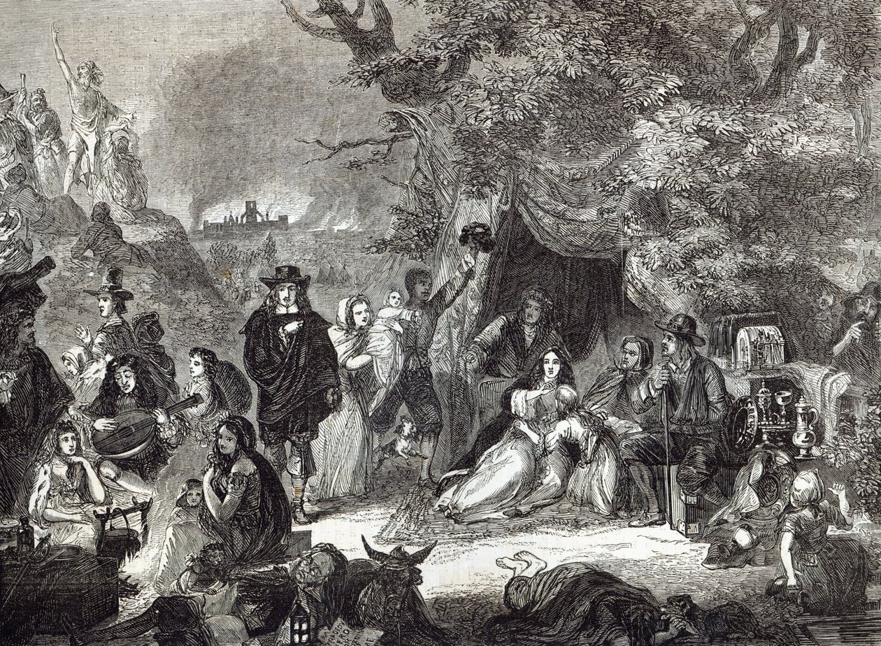 Highgate Fields während des Großen Brandes von London im Jahr 1666 von Edward Matthew Ward