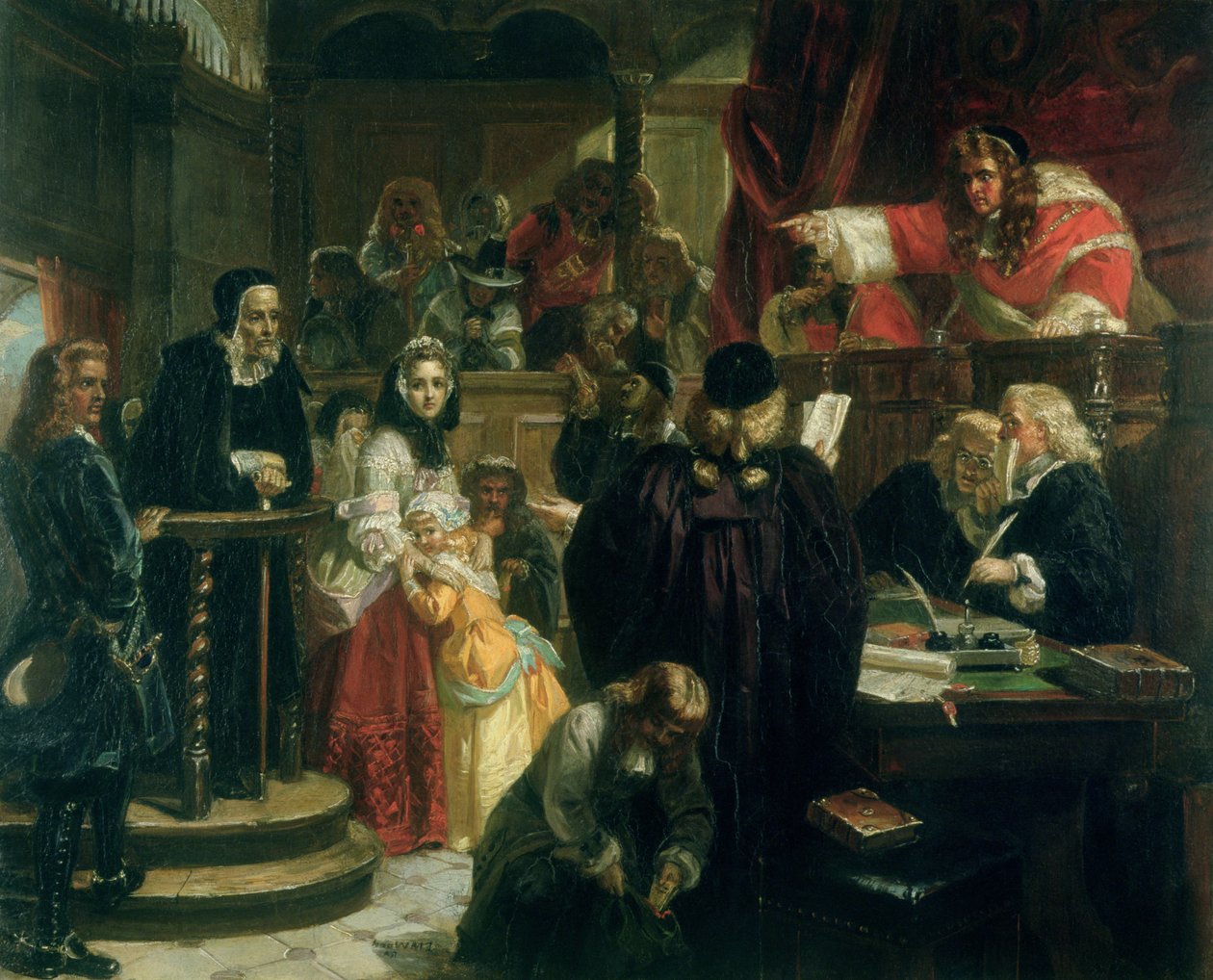 Richter Jeffries beschimpft Richard Baxter bei seinem Prozess von Edward Matthew Ward