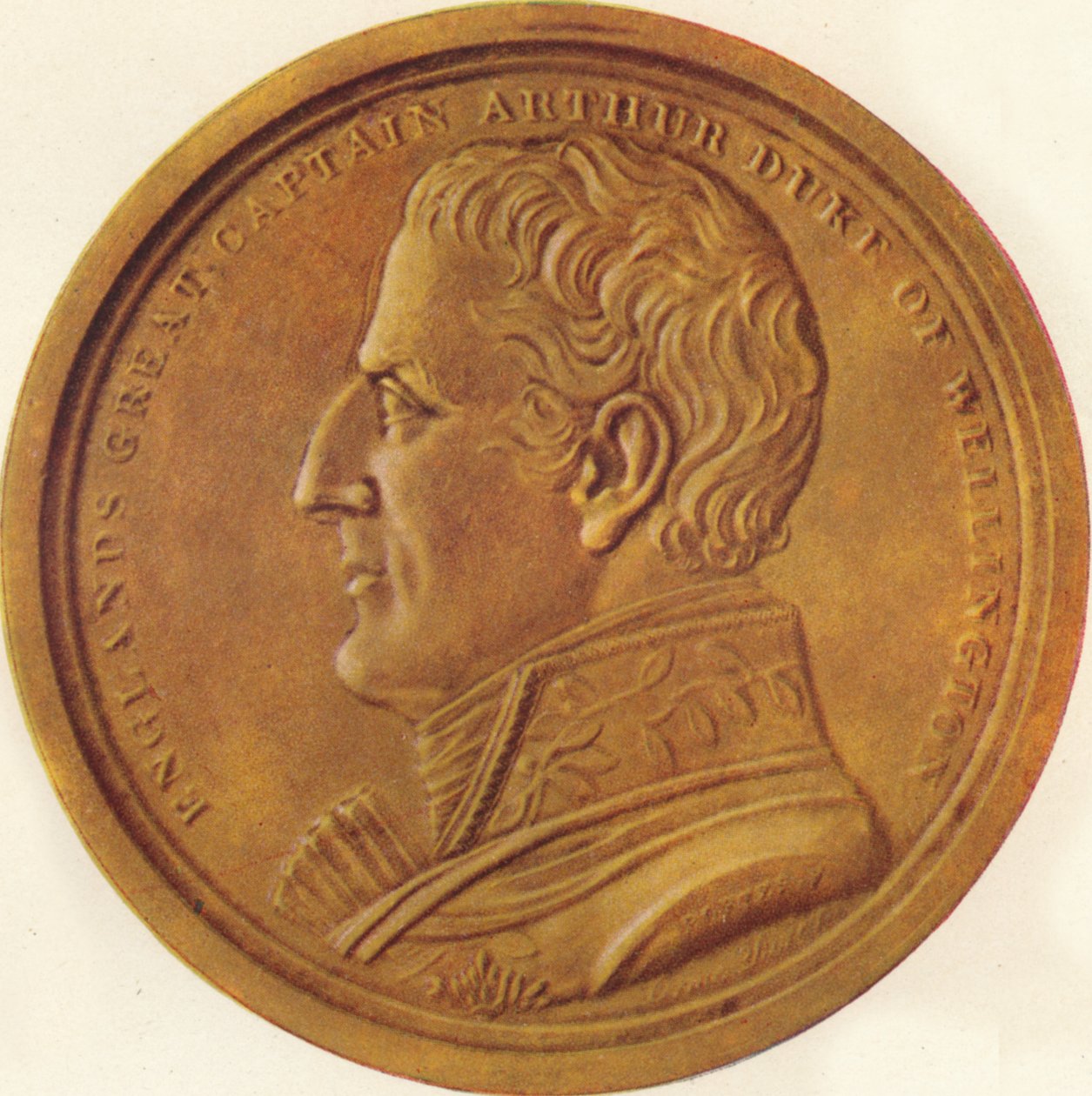 Englands großer Kapitän Arthur Herzog von Wellington - Souvenir-Medaille, 1815 1910 von Edward Orme