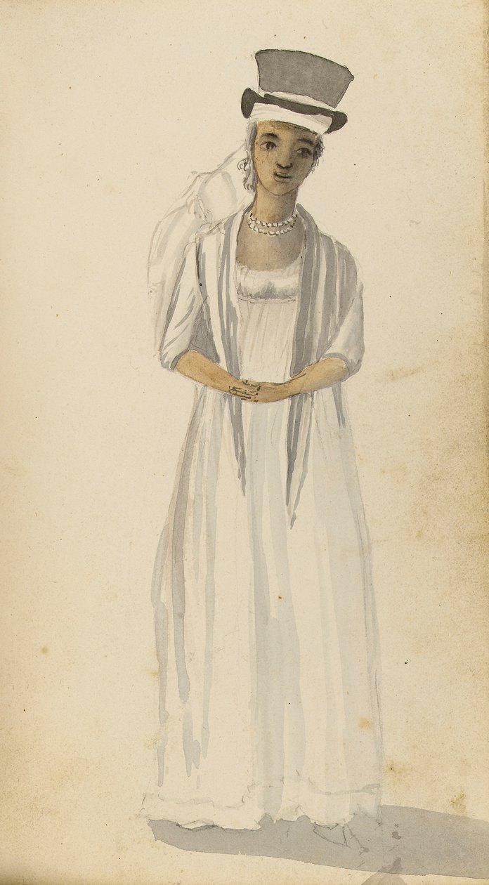 Porträt einer westindischen Dame, frühes 19. Jahrhundert (Aquarell) von Edward Pelham Brenton