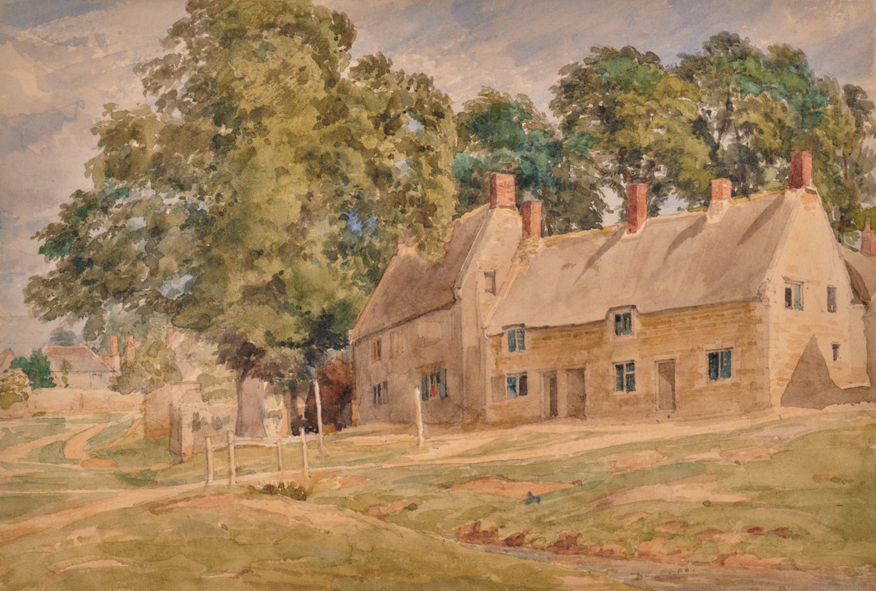 Landschaft mit Hütten von Edward Pretty