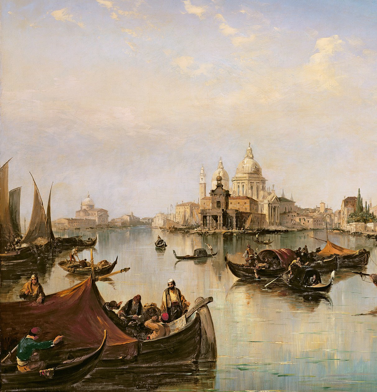 Das Bacino di San Marco, Blick auf die Mündung des Canal Grande (Detail) von Edward Pritchett