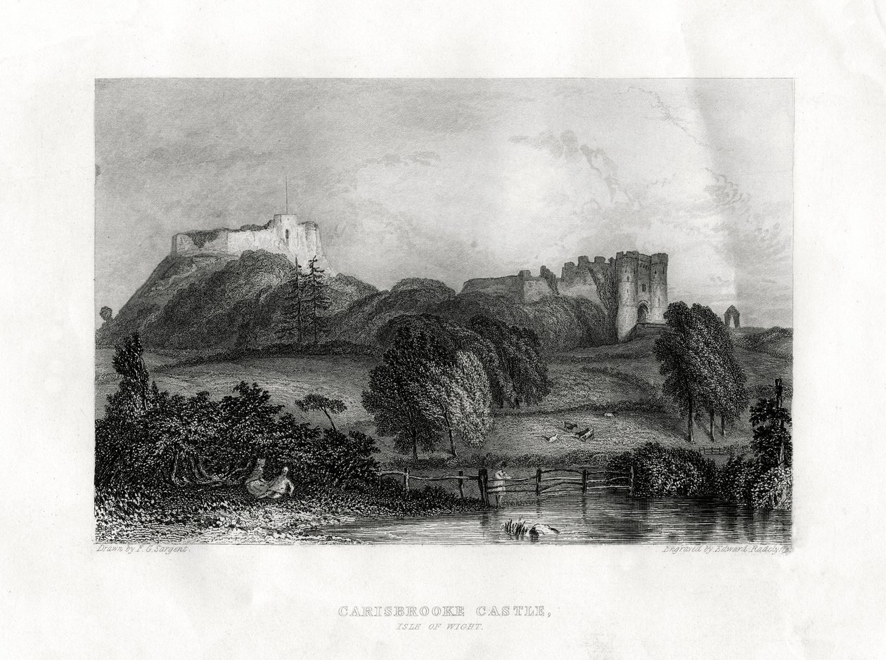 Carisbrooke Castle, Newport, Isle of Wight, 1860 von Edward Radclyffe