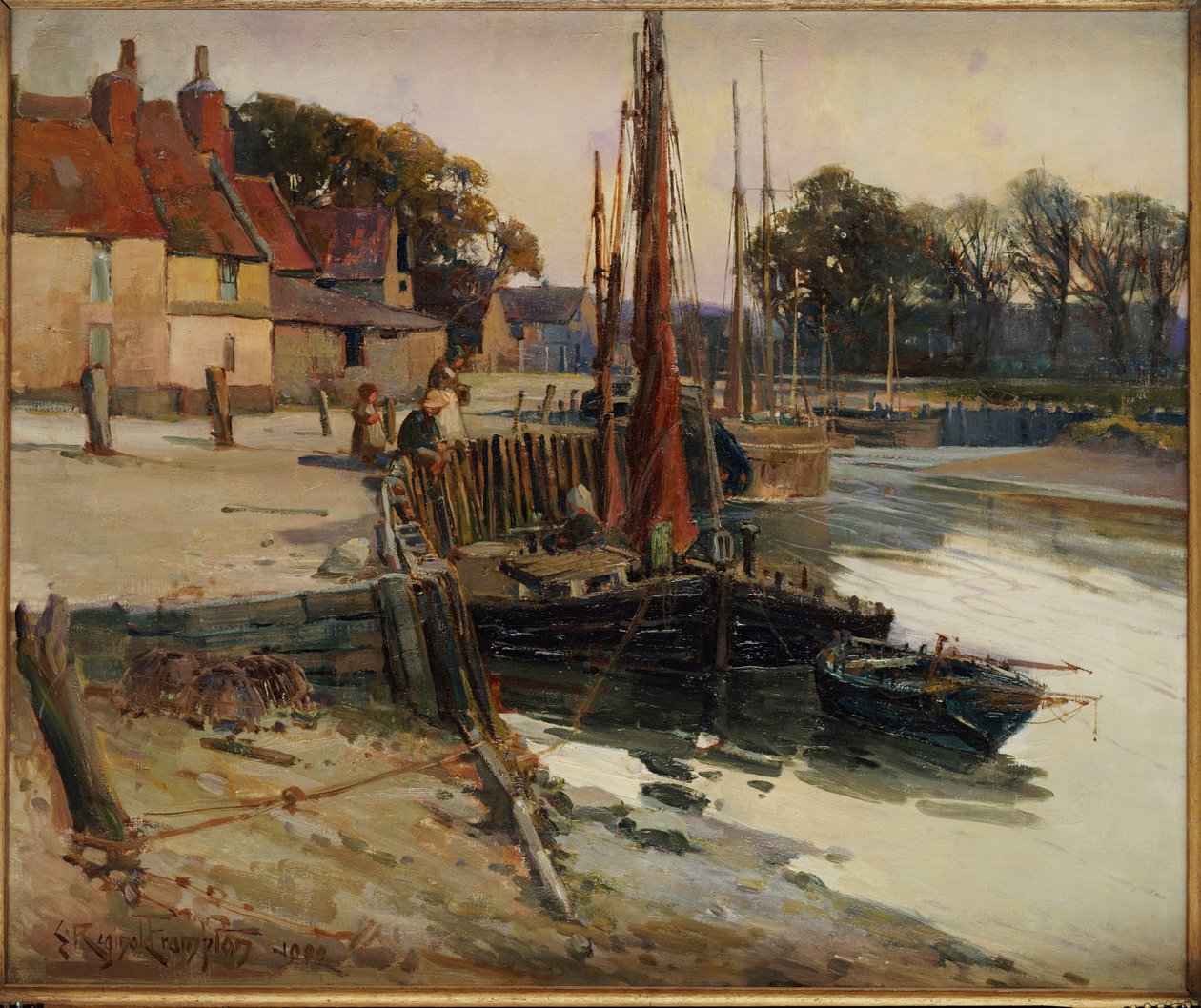 Ein kornisches Fischerdorf, 1900 von Edward Reginald Frampton