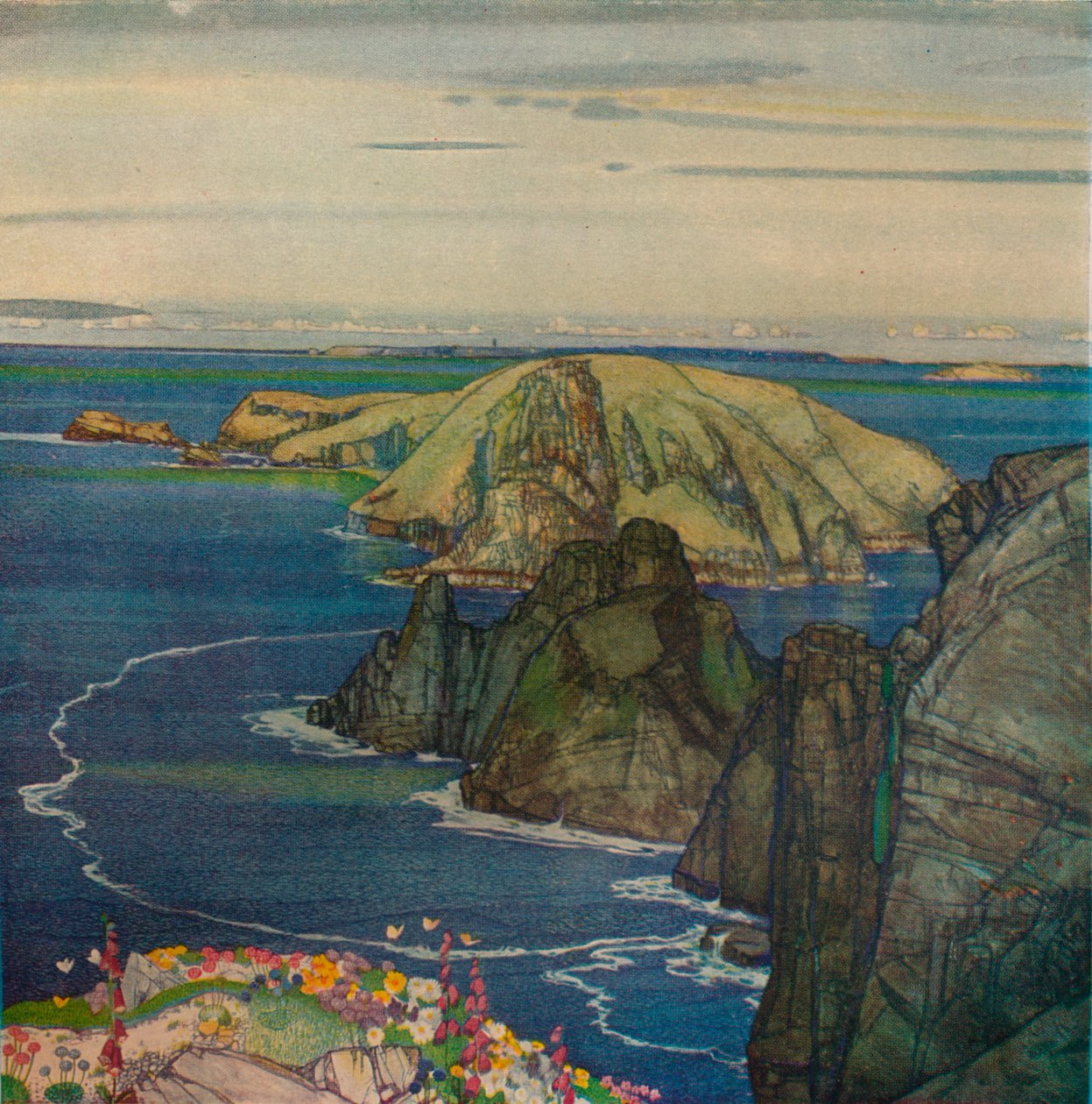 Die Insel Brecqhou, vor Sark, ca. 1921 von Edward Reginald Frampton