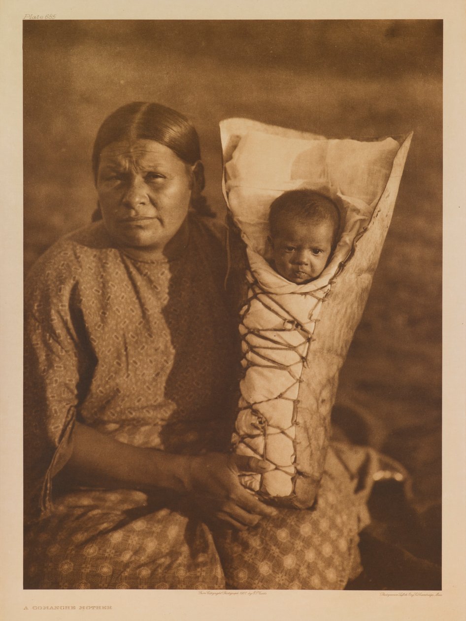 Eine Comanche-Mutter von Edward S. Curtis