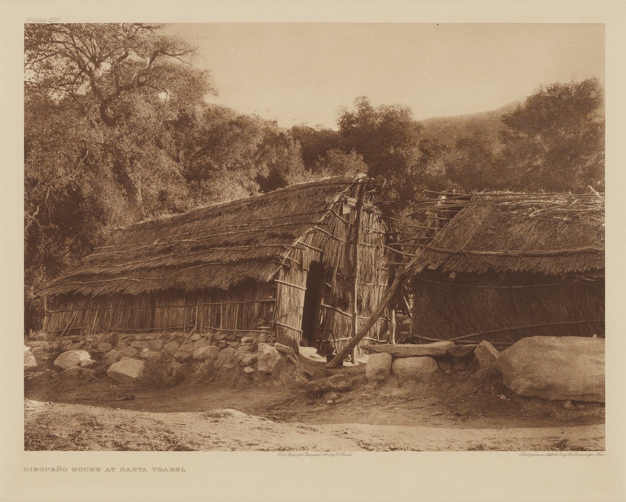 Diegueño-Haus in Santa Ysabel von Edward S. Curtis