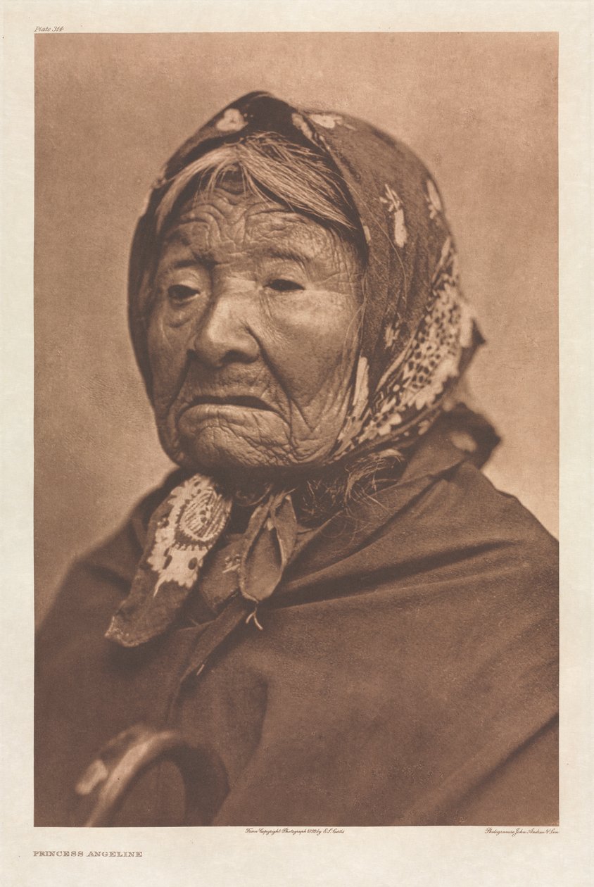 Portfolio IX, Platte 314: Prinzessin Angeline von Edward S. Curtis