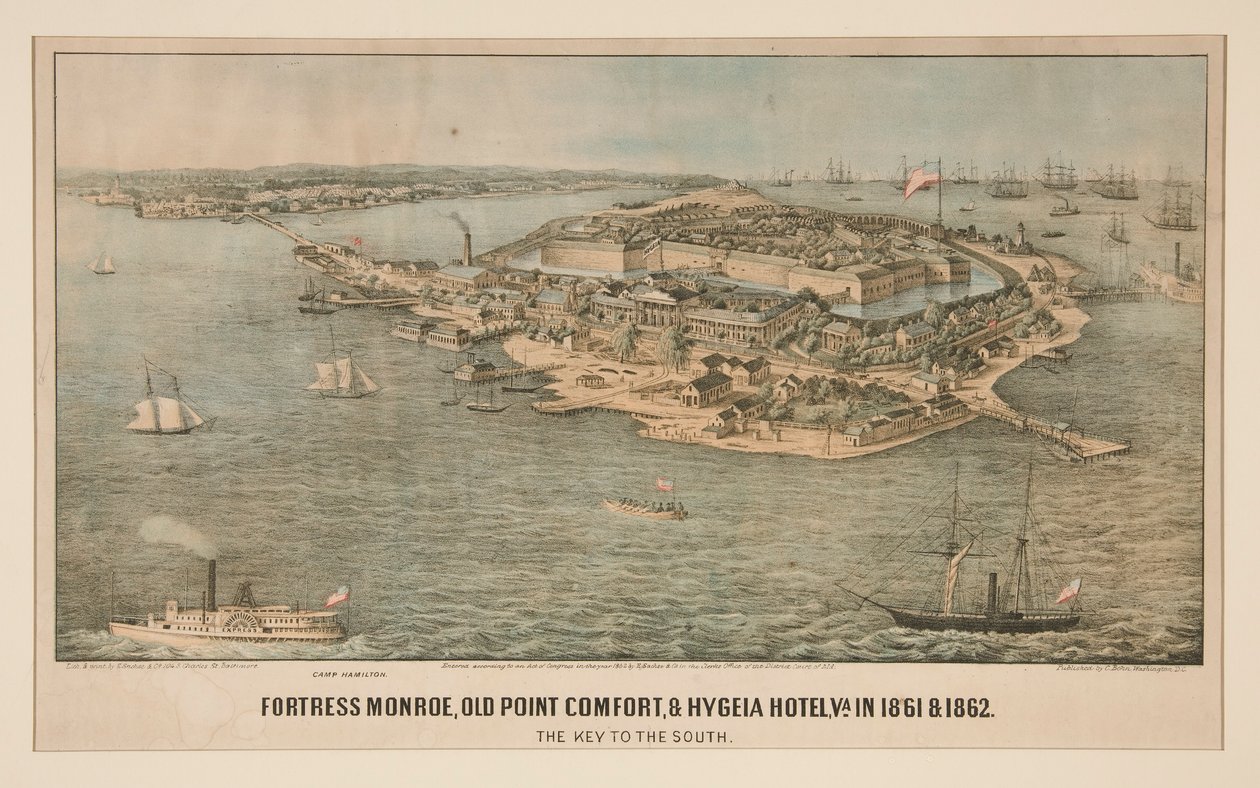 Festung Monroe, Old Point Comfort, & Hygeia Hotel, Va. in 1861 & 1862 von Edward Sachse