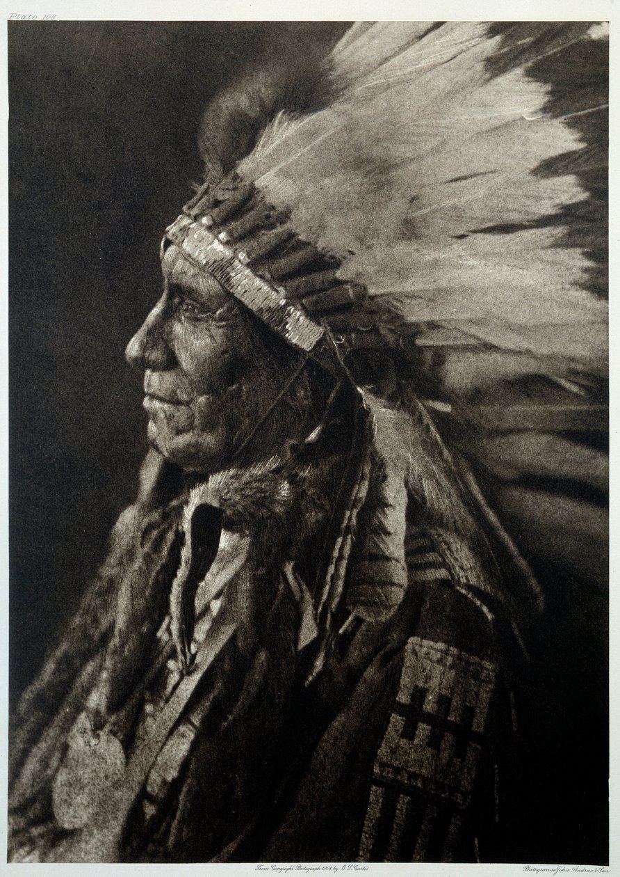 Indianer von Amerika: Porträt eines Indianerhäuptlings von Edward Sheriff Curtis