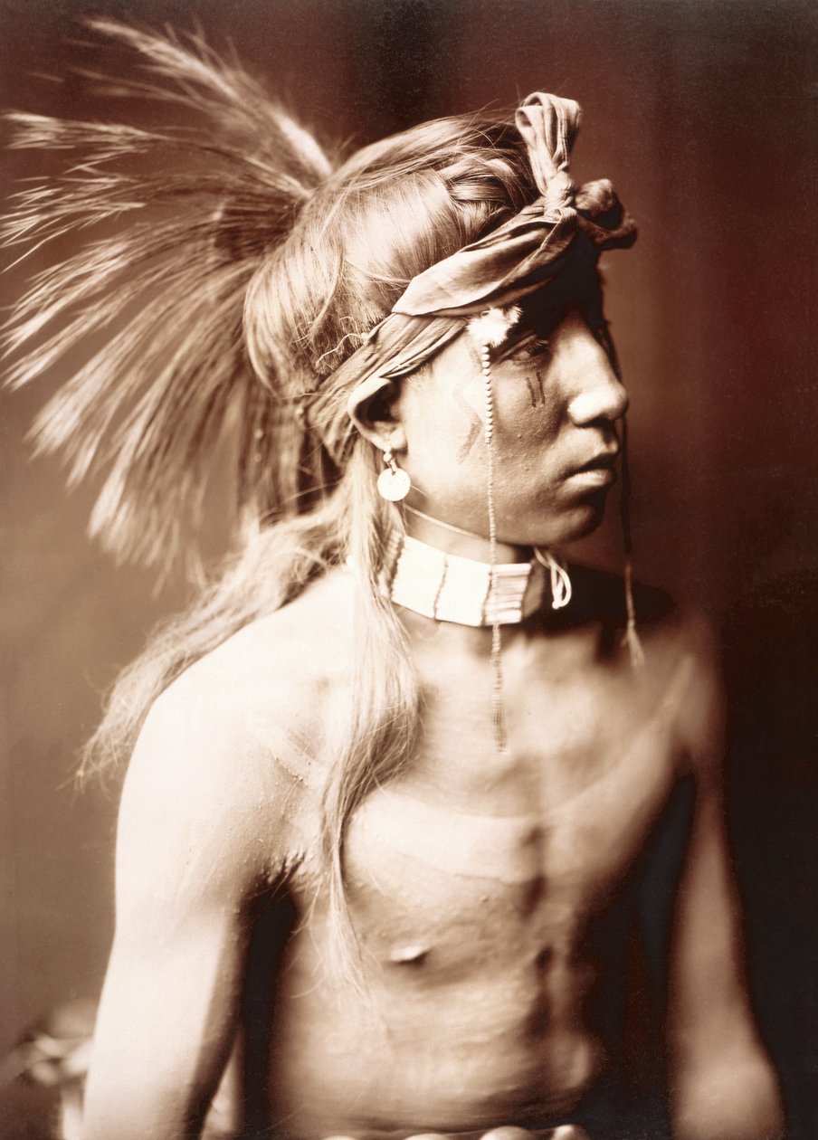 Shows As He Goes von Edward S. Curtis, ca. 1904 (getöntes Silberdruck) von Edward Sheriff Curtis