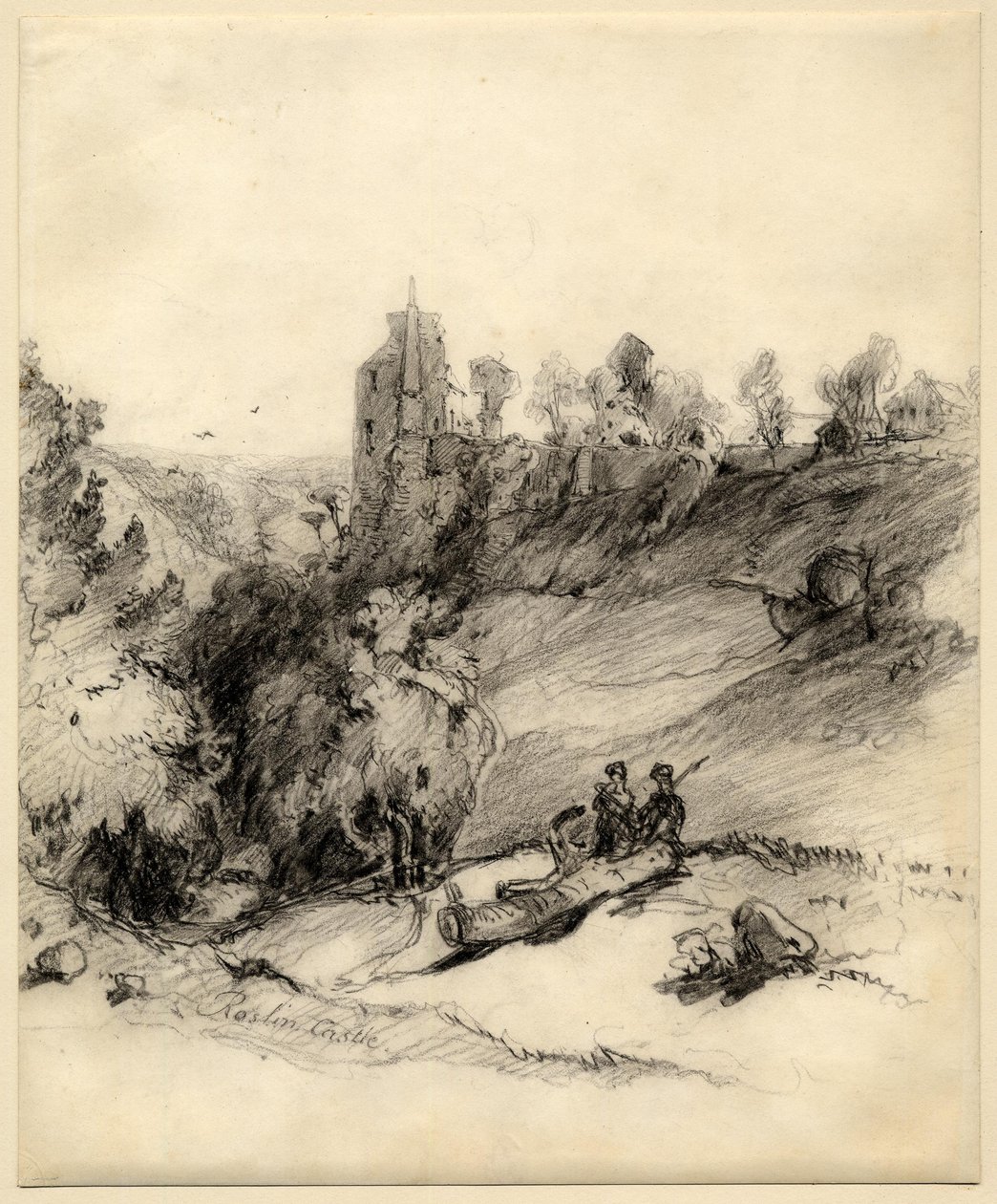 Roslin (Rosslyn) Schloss von Edward Thomas Daniell
