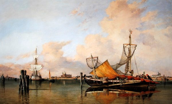 Abend vor schlechtem Wetter auf der Lagune, Venedig von Edward William Cooke