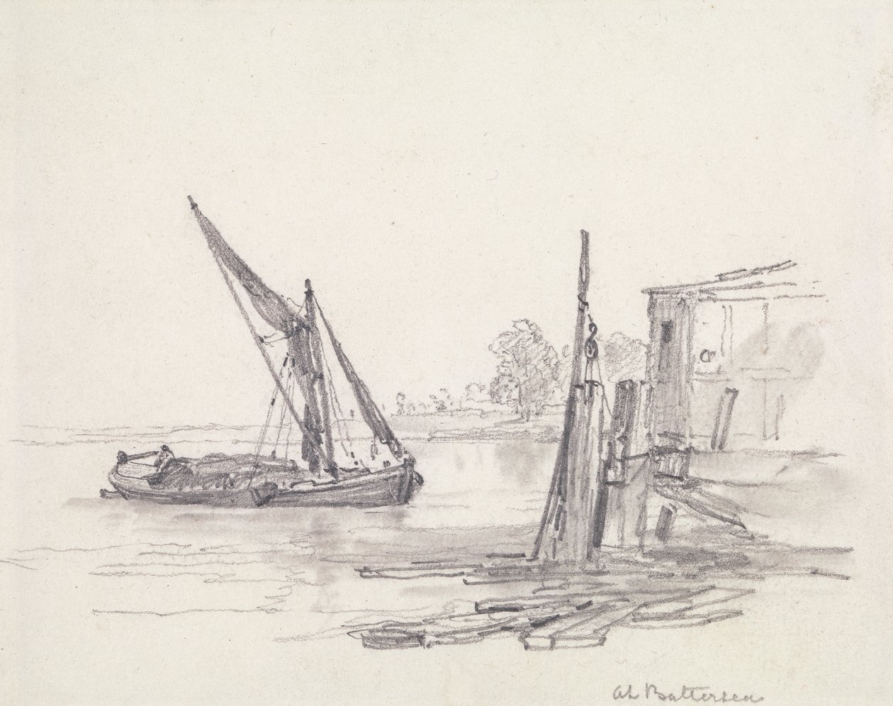 Blick auf die Themse bei Battersea von Edward William Cooke