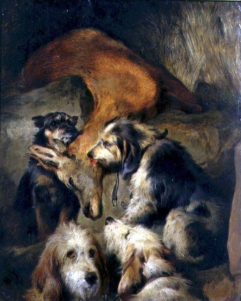 Tod eines Hirsches von Edwin (attr. to) Landseer
