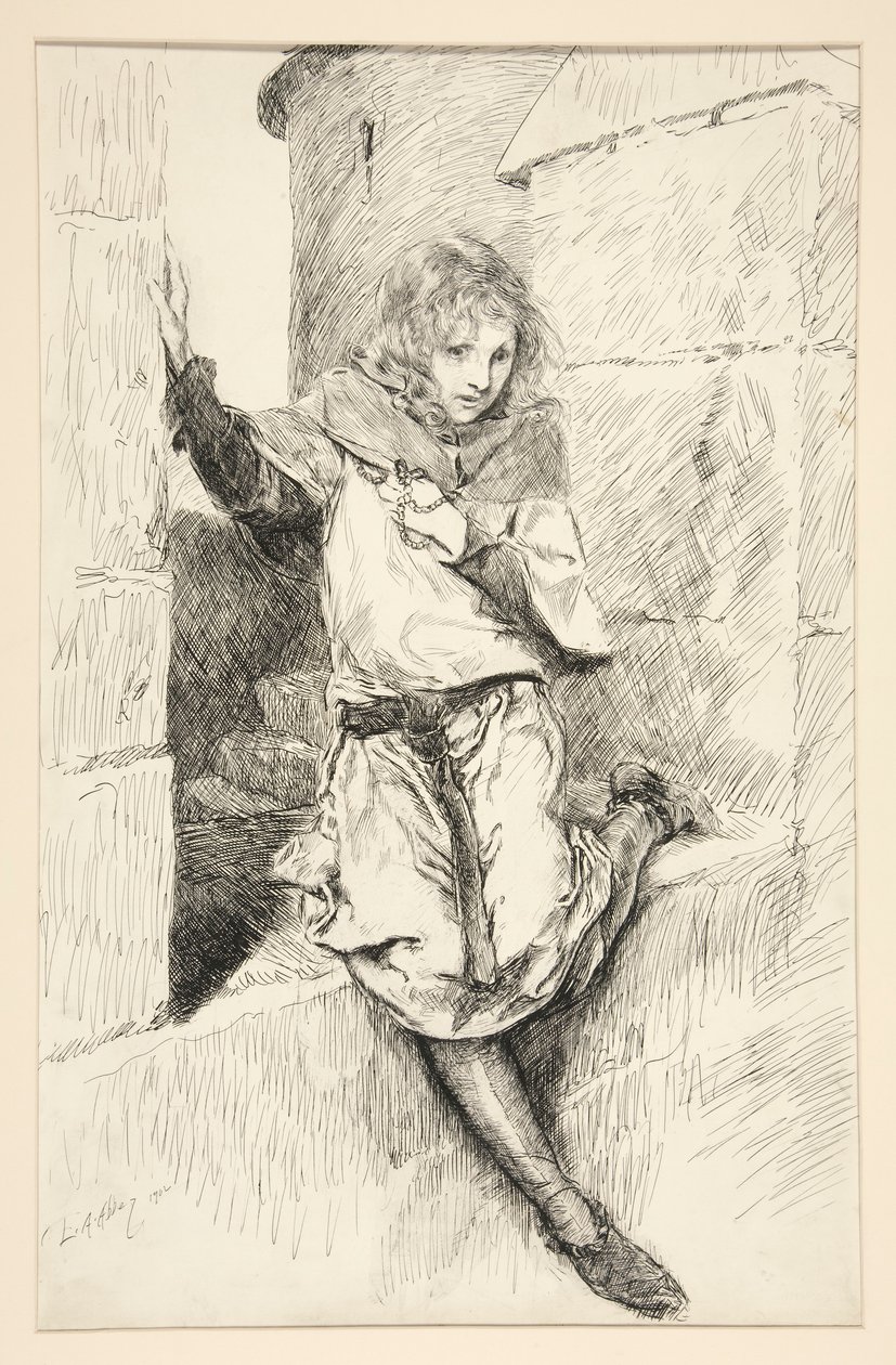 Arthur - Akt IV, Szene III, König Johann von Edwin Austin Abbey