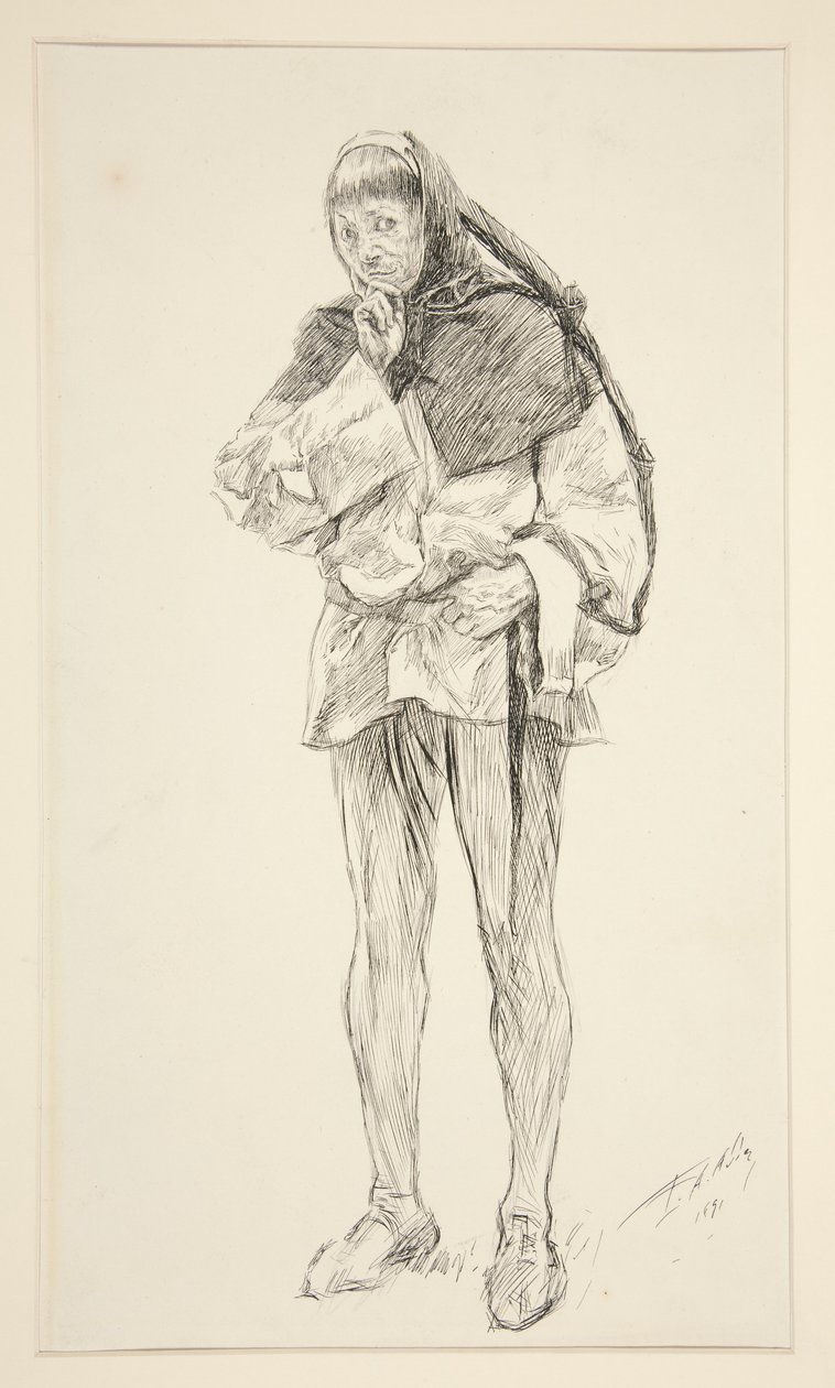 Costard, aus Akt I, Szene i, Liebe von Edwin Austin Abbey