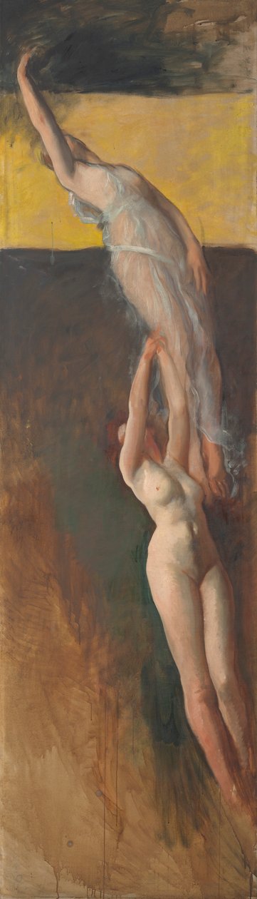 Figurenstudie, für Der Geist des Lichts, Rotunde, Pennsylvania State Capitol, Harrisburg von Edwin Austin Abbey