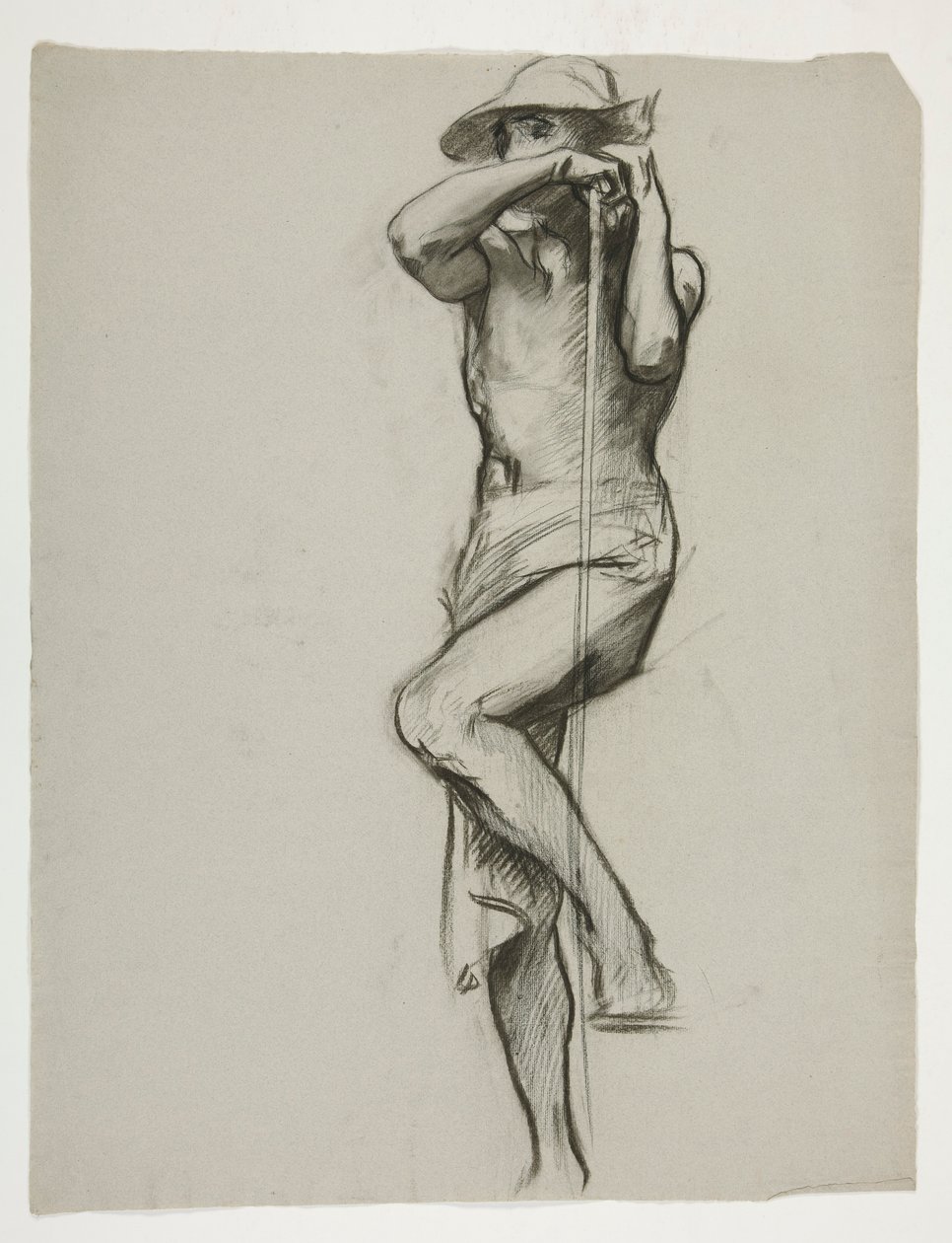 Figurenstudie für Der Geist des Vulkan, Genius der Arbeiter in Eisen und Stahl, Kapitolrotunde, Harrisburg, Pennsylvania von Edwin Austin Abbey
