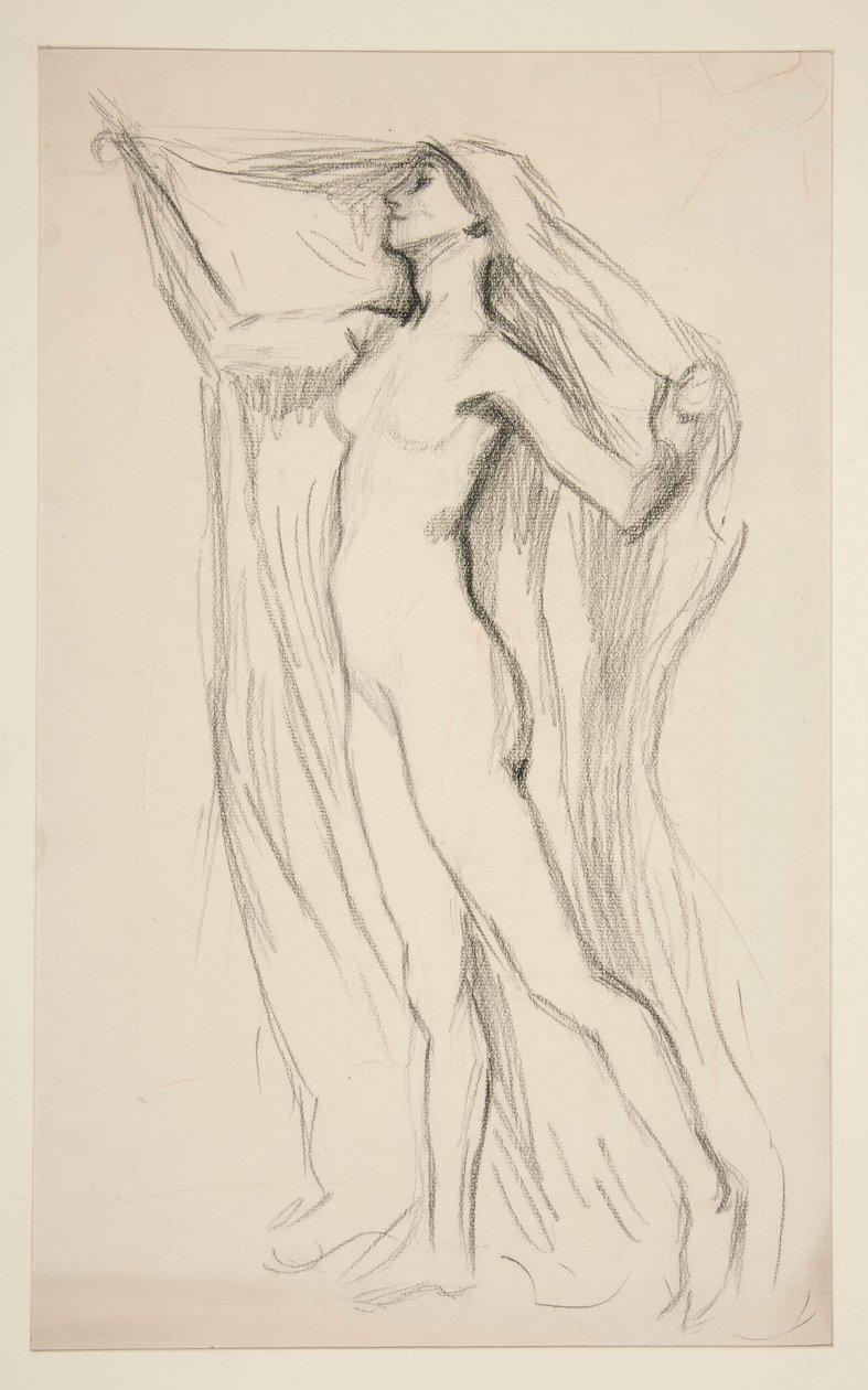 Figurenstudie für Wandgemälde im State Capitol Gebäude in Harrisburg, Pennsylvania, 1902-1911 (vollendet von John Singer Sargent) von Edwin Austin Abbey