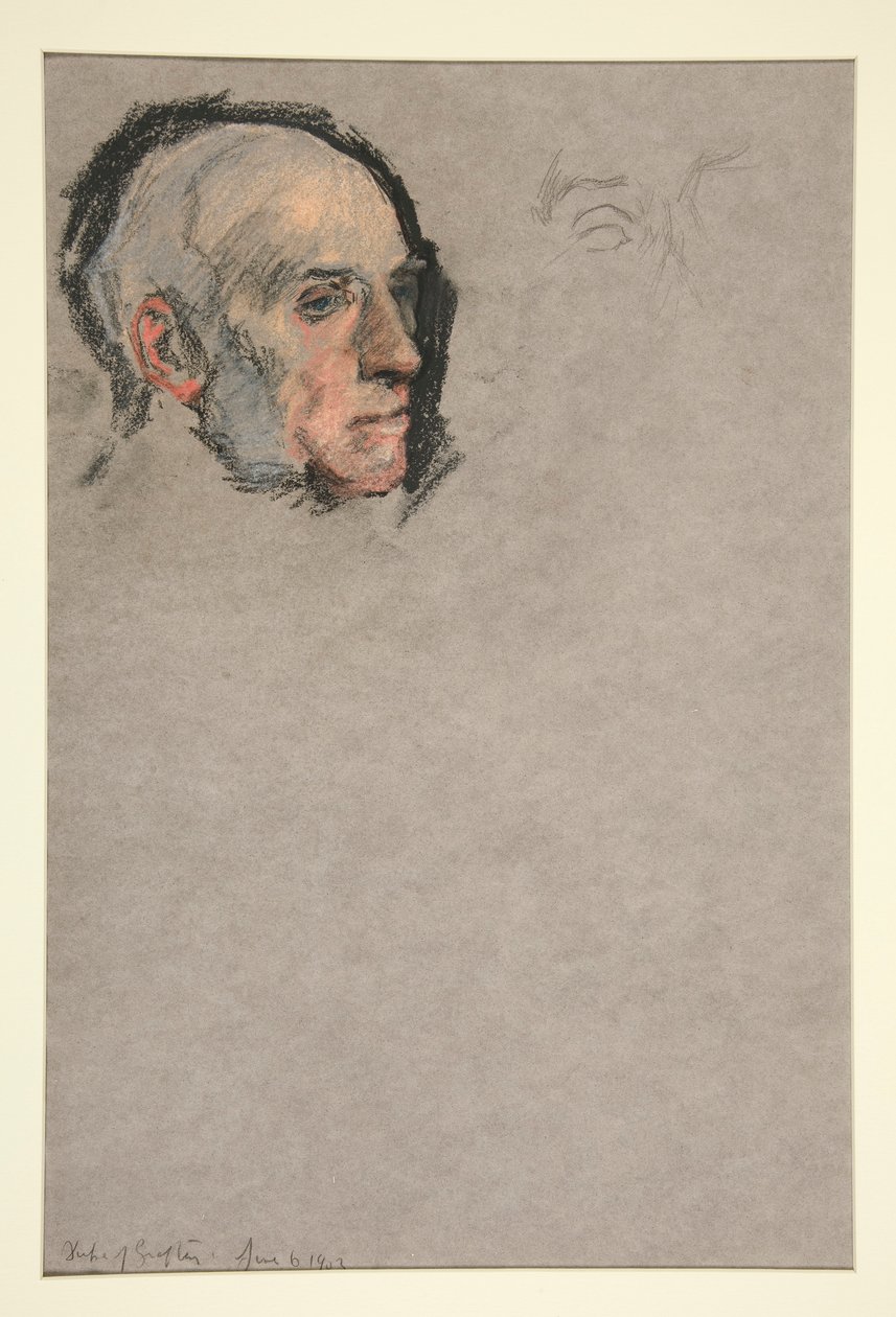 Kopf eines Mannes, Krönungsporträt von Edward VII von Edwin Austin Abbey