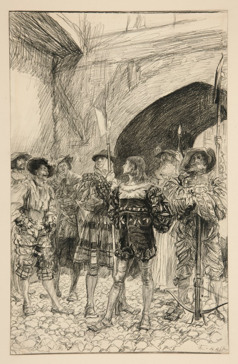 Lucio und Claudio - Akt I, Szene iii, Maß für Maß von Edwin Austin Abbey