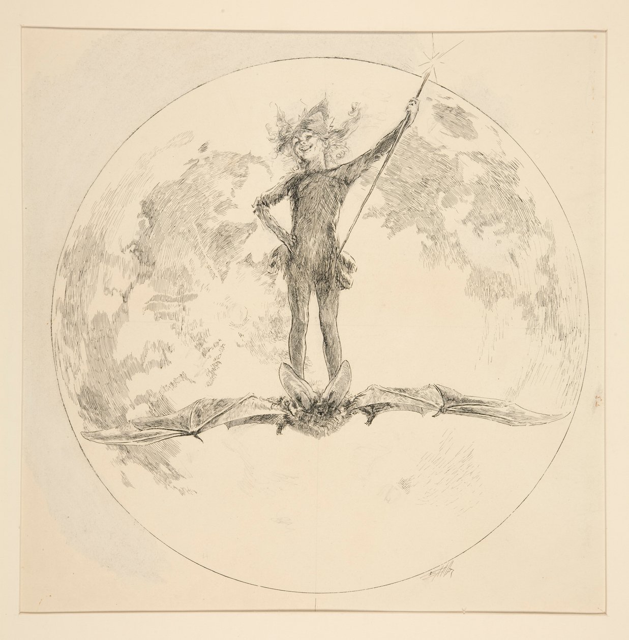 Puck, Illustration für Akt II, Szene ii, Ein Sommernachtstraum von Edwin Austin Abbey