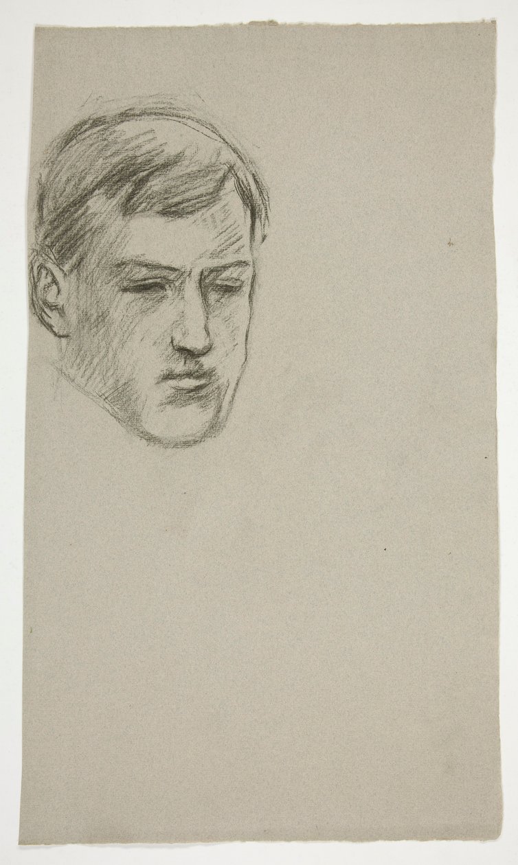 Skizze eines jungen Mannes (unbekannter Dargestellter) von Edwin Austin Abbey
