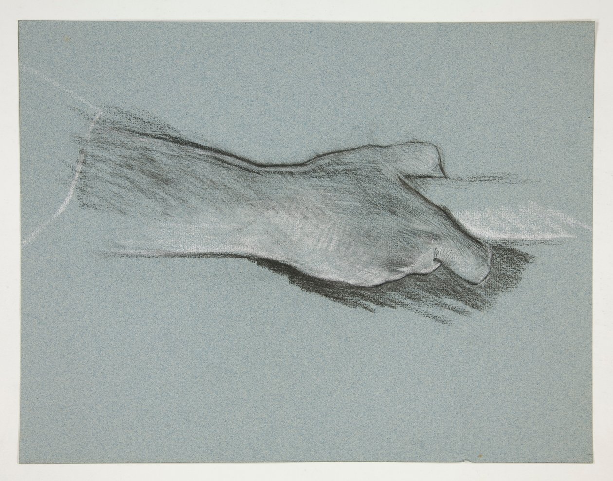 Skizze einer Hand, die einen Stab greift von Edwin Austin Abbey