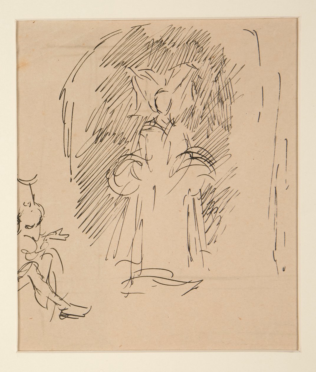 Studie für Priester und die große Dame (Aquarell) von Edwin Austin Abbey