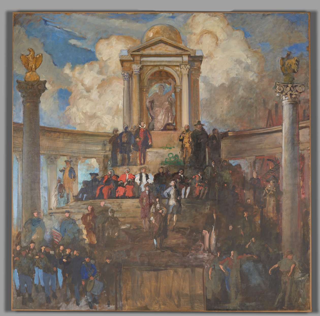 Studie für Die Apotheose von Pennsylvania, Repräsentantenhaus, Pennsylvania State Capitol, Harrisburg von Edwin Austin Abbey