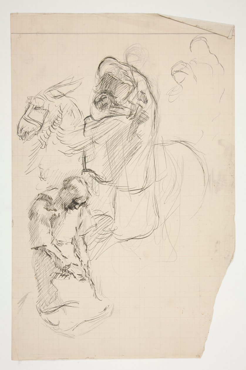 Studie für Die Suche nach dem Heiligen Gral (Serie von fünfzehn Gemälden für die Boston Public Library, abgeschlossen 1901) von Edwin Austin Abbey